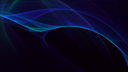  3D rendering multicolored abstract fractal on black background