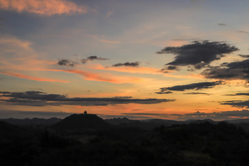 sunset in the mountains