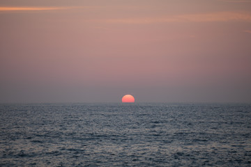 sunset on the sea