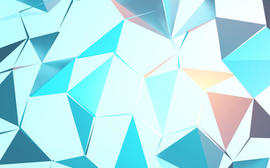 Abstract geometric rumpled triangular low poly 3d rendering 