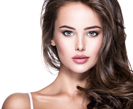Attractive face of beautiful young  woman