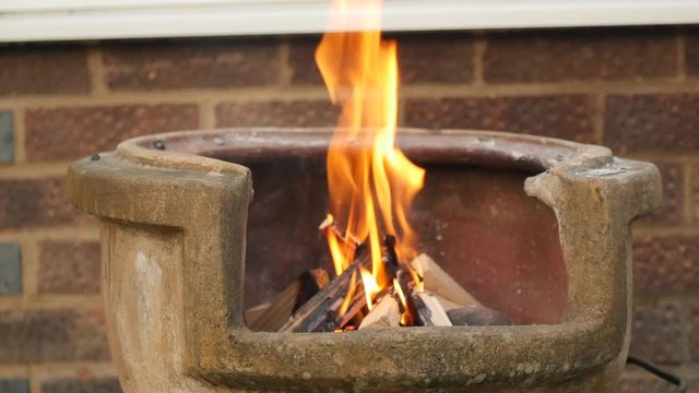 Flames in a firepit
