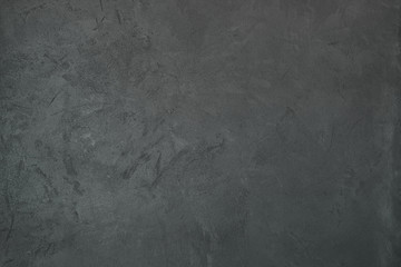 texture of dark gray wall with decorative plaster concrete effect - obrazy, fototapety, plakaty