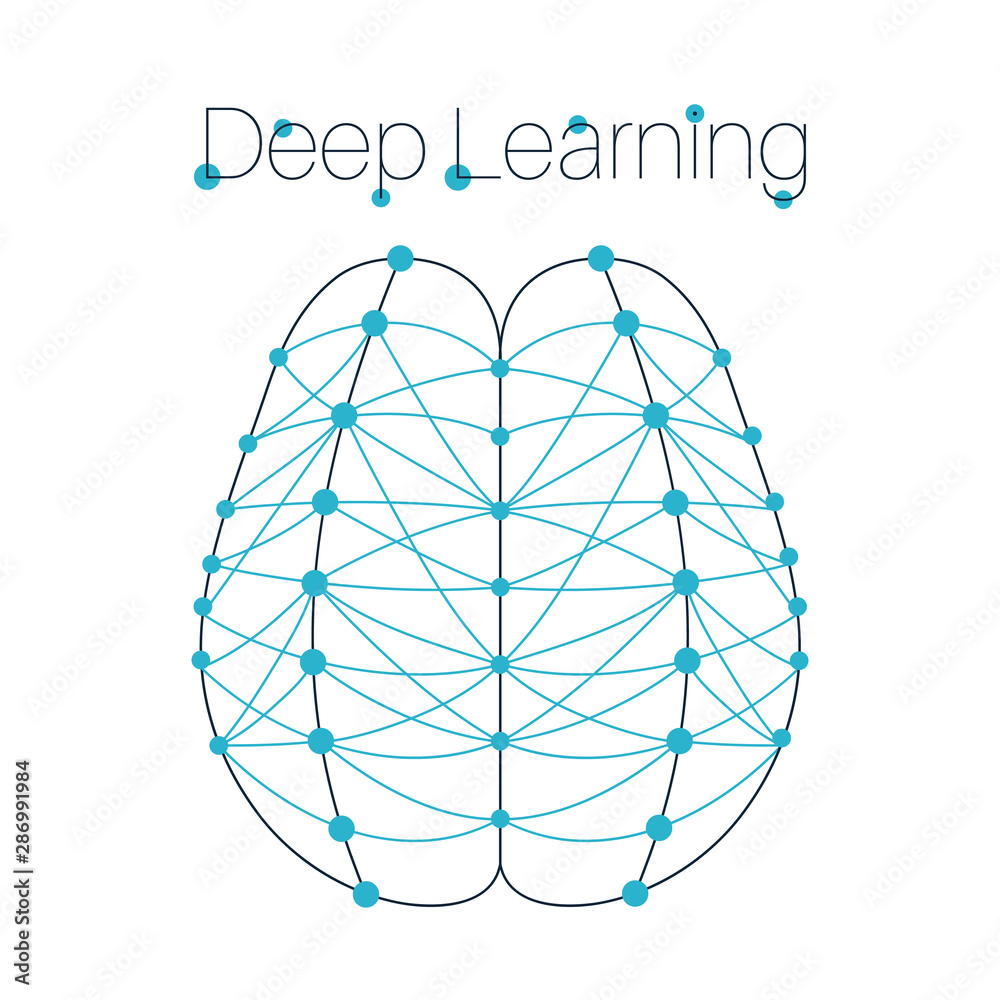 Poster Artificial brain formed by neural network.