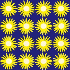 seamless pattern with daisy flowers