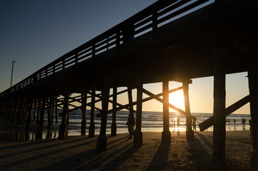 Fototapeta na wymiar Sunset at Newport Beach pier