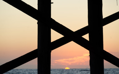 Sunset at Newport Beach pier