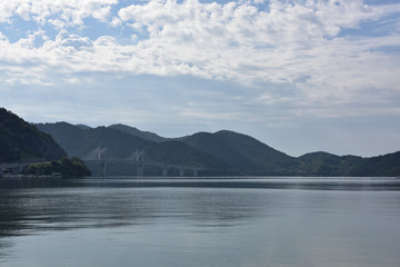 日本の岡山県備前市日生町の美しい海