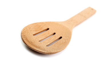 wooden spoon isolated on white background