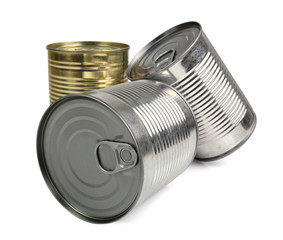 Tin can. Isolated with clipping path.