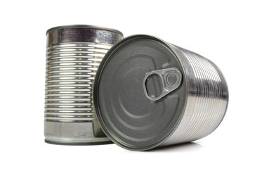 Tin can. Isolated with clipping path.