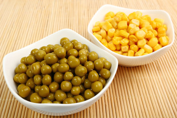 Canned Corn and Canned Green Peas