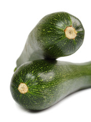 fresh zucchini isolated on white background