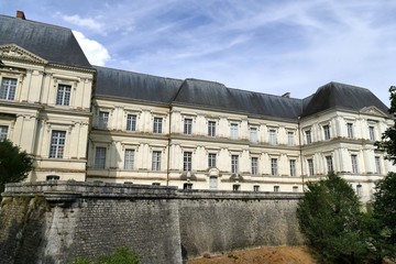 Vue de la façade arrière de l’aile Gaston d’Orléans du château royal de Blois, Loir-et-Cher, France