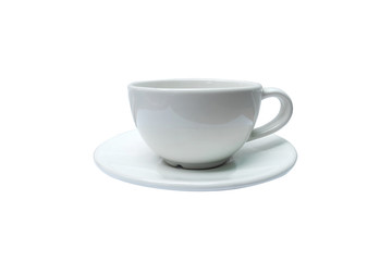 Obraz na płótnie Canvas coffee​/tea​ cup​ white​ color​ isolated.​ white​ coffee​ cup​ on​ white​ background.