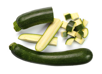 zucchini isolated on white background