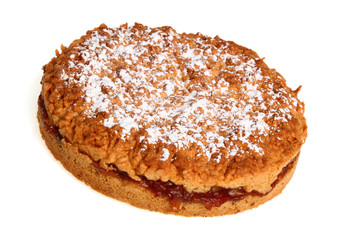 Apple pie with cinnamon. Two crust apple pie made with shortcrust pastry.