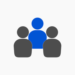 business people group icon isolated on white background. business sign organization teamwork with manager and staff. business leader and employee. leadership concept.