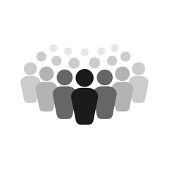business people group icon isolated on white background. business sign organization teamwork with manager and staff. business leader and employee. leadership concept.