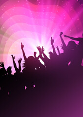 Abstract background with party crowd