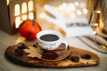 Autumn composition. Thanksgiving day concept. Autumn, fall, background. Flat lay, top view