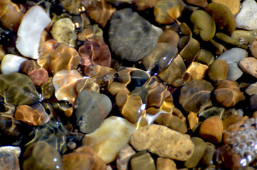 Sea stones background , Mediterranean sea, photo