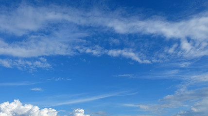 landscape blue sky and the clouds. beautiful​ blue​ sky​ and​ Cloud​y.​ landscape​ beautiful​ sky​ on​ rainy​ season.