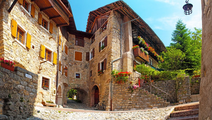 Canale di Tenno - beautiful medieval village in Italy, near the lake Lago di Garda, hisoric village...