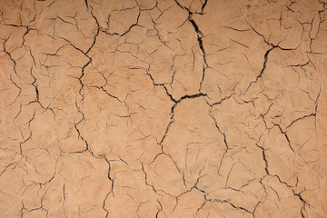 Dry​ crack​ed​ earth, texture​ and​ crack​ on​ clay​ wall, Dry​ mud.