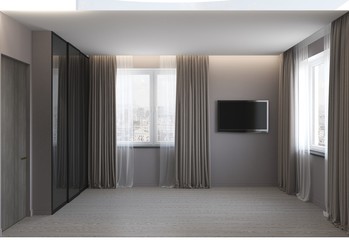 empty room, interior visualization