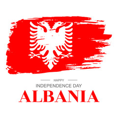 Brush stroke flag of Albania, Vector