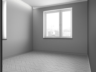 empty room, interior visualization