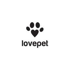 Pet lover logo design template