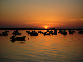 Pôr de sol na Ria Formosa