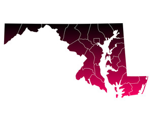 Karte von Maryland
