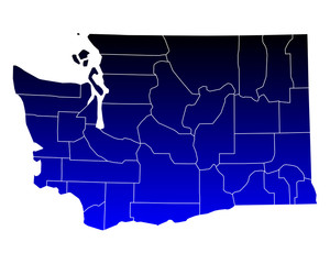 Fototapeta na wymiar Karte von Washington