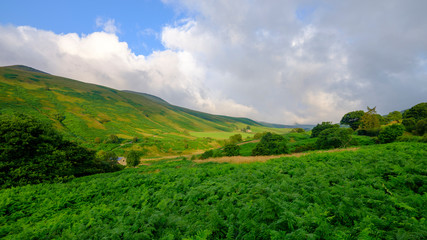 View of the River Ashop in the Snake Valley Pass, Peak District, UK