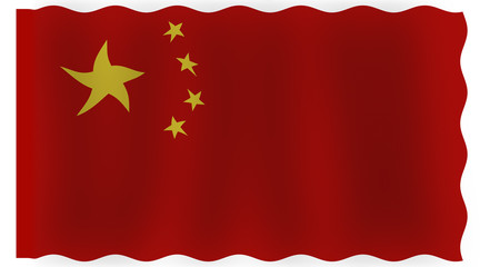 Flag of China. Symbol of Independence Day, 