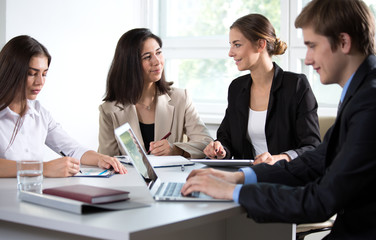 Group of business people at a meeting