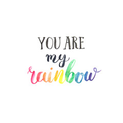 Watercolor creative  hand lettering quote