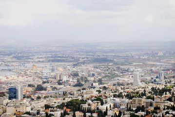 Panoramic view of the city of Haifa (Israel)