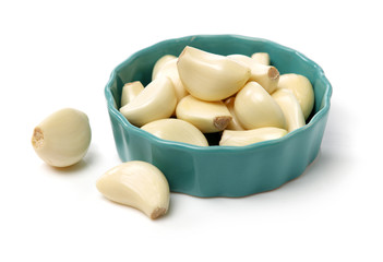 fresh garlic isolated on white background 