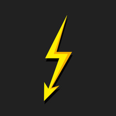 Lighting Flash Icon isolated.