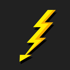 Lighting Flash Icon isolated.