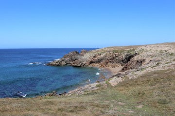 La côte sauvage - Littoral de la presqu'île de Quiberon - Département Morbihan - Bretagne - France