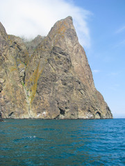 Fototapeta premium Crimea, Ivan the Robber rock, a sight of the Kara Dag mountain range