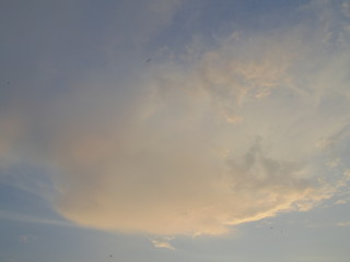 Fototapeta na wymiar Evening Sky with Thin Clouds