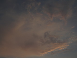 Fototapeta na wymiar Evening Sky with Thin Clouds