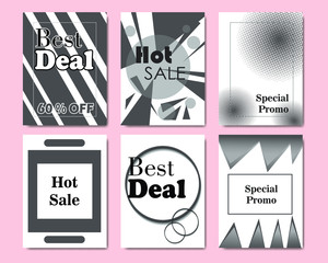 Sale promotion banners for social media, Abstract Background.