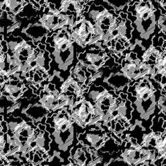 Obraz premium Seamless pattern ethnic design. Tribal print with ikat ornament. Watercolor effect. Suitable for bed linen, leggings, shorts and fashion industry.